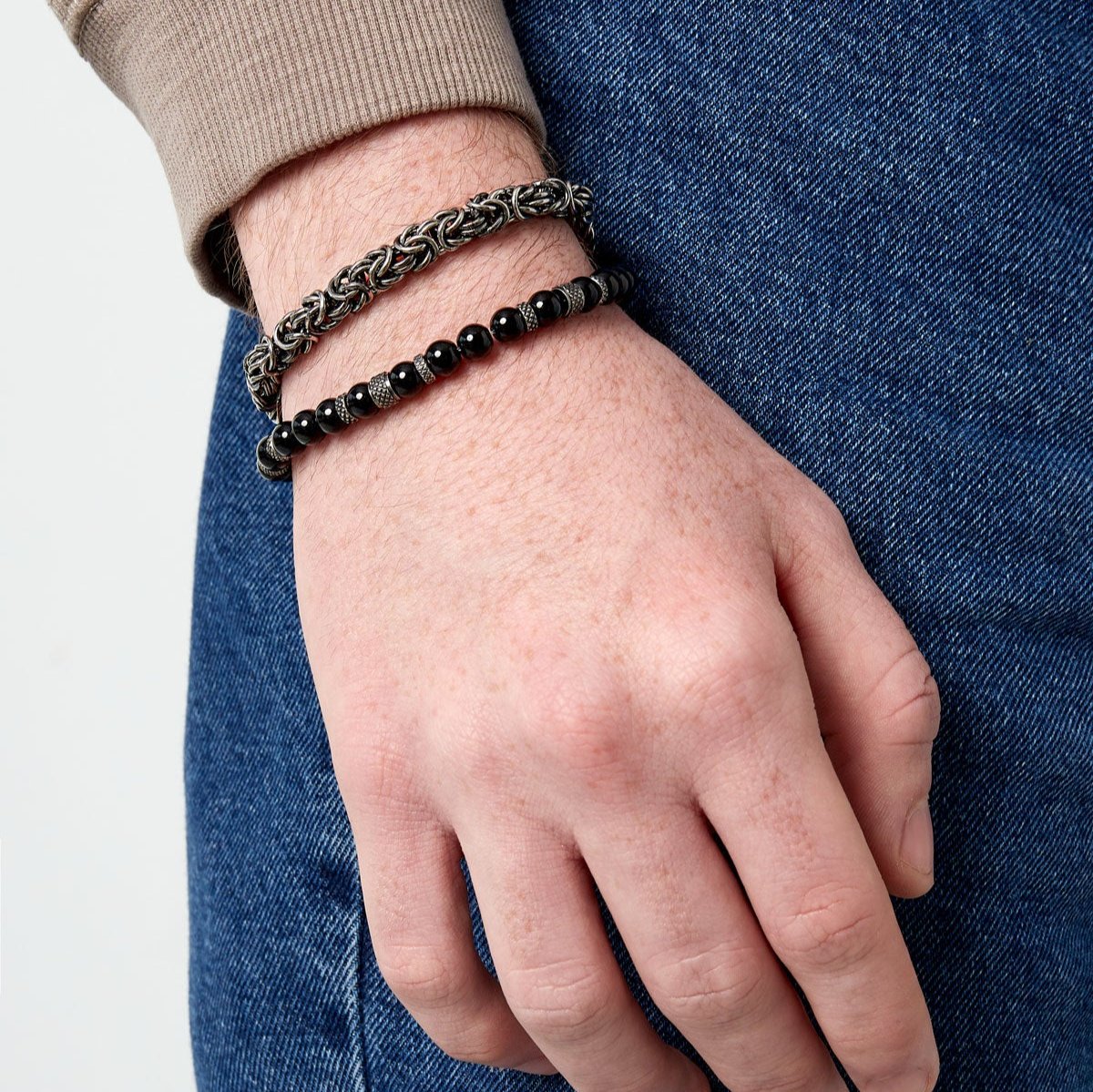 Onyx Steel Men's Bracelet| Black - Gbaje 