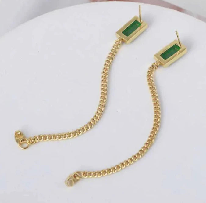 Gold drop earring women