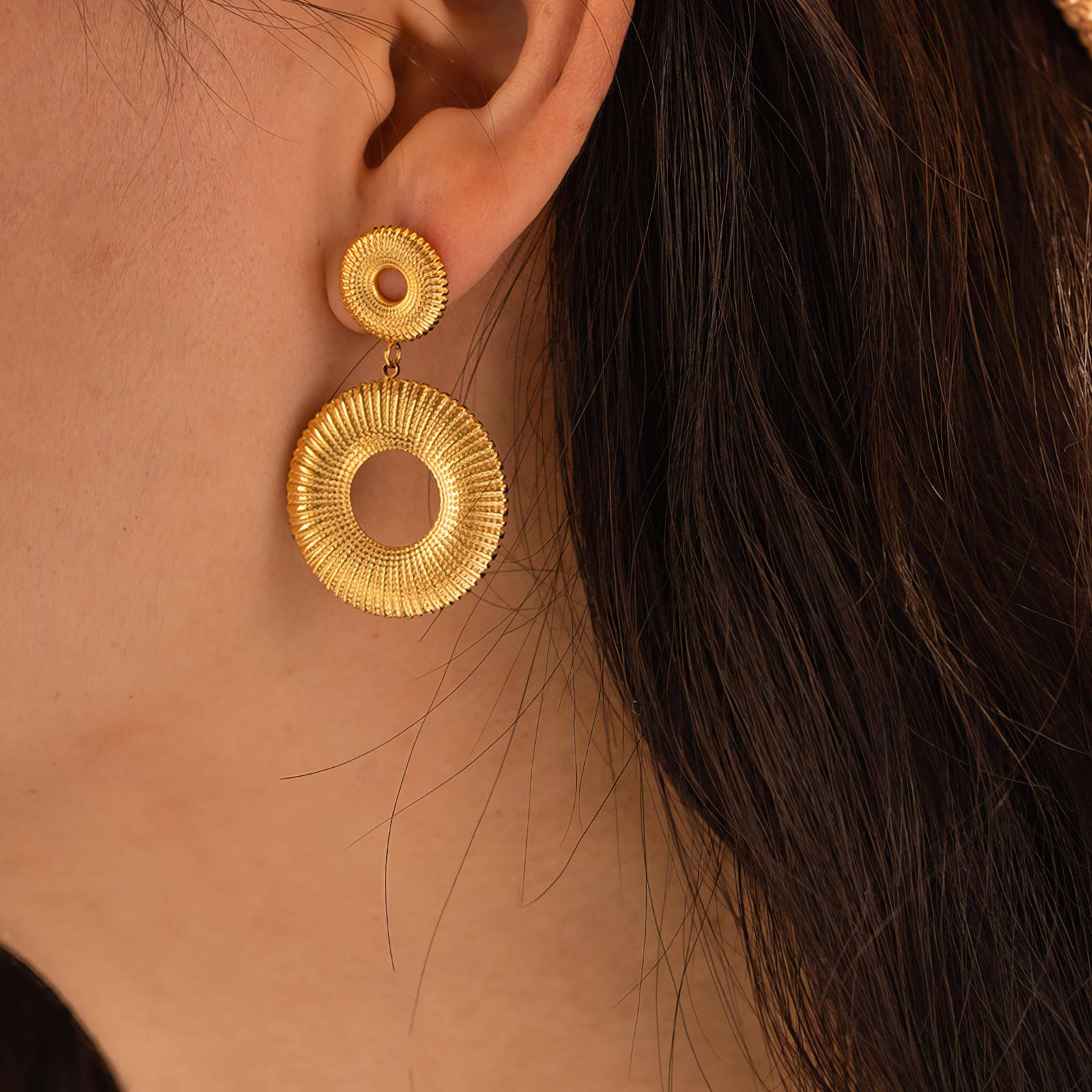 earrings gold plated