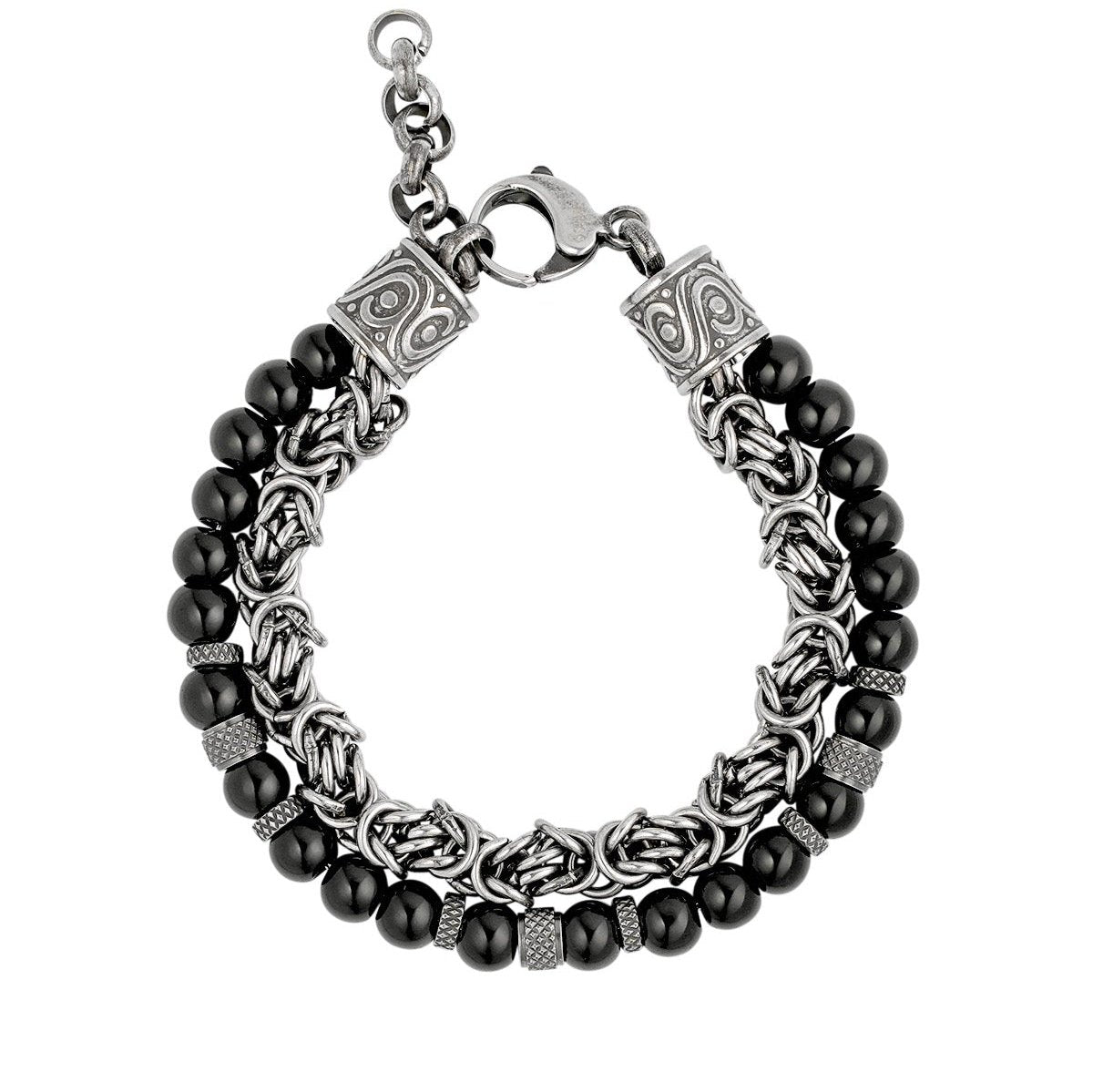 Onyx Steel Men's Bracelet| Black - Gbaje 