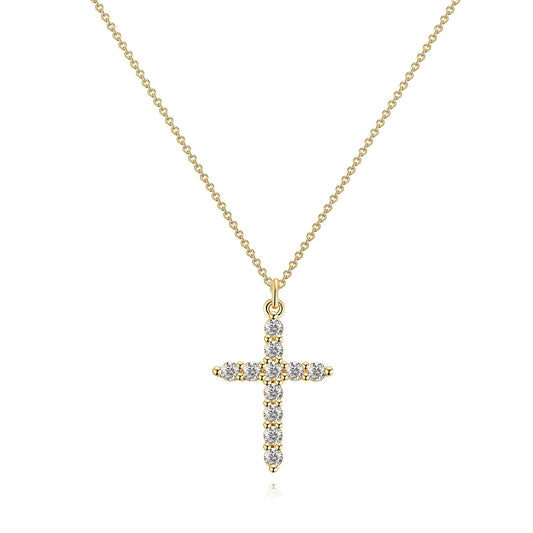 Studded Cross Necklace - Gbaje 