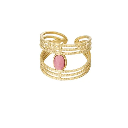 Olive Ring Gold | Pink