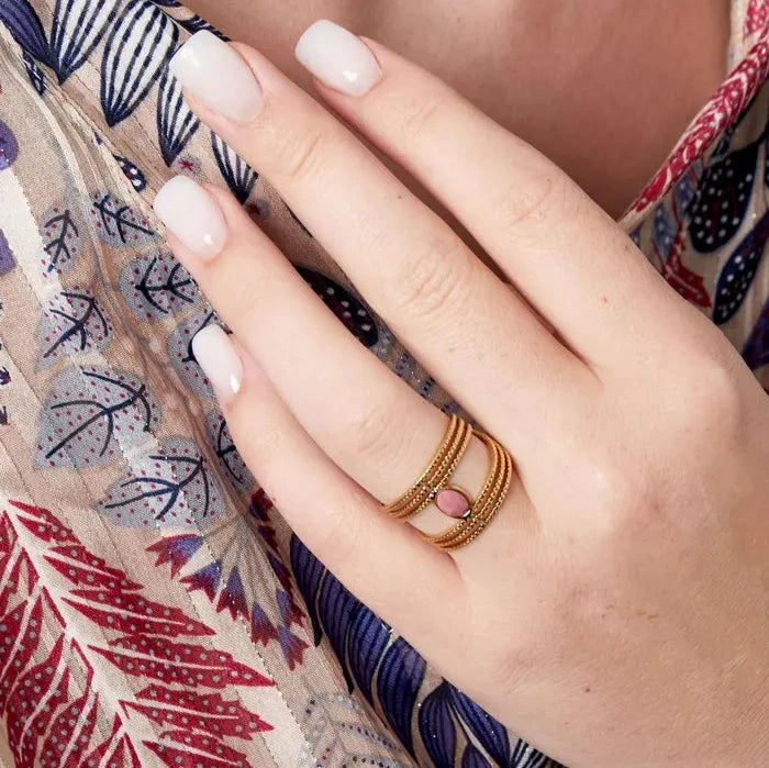 Olive Ring Gold | Pink