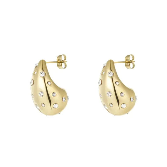 women's gold studs earrings